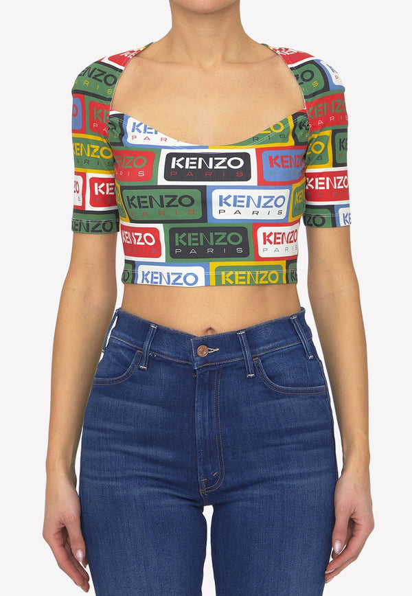 Logo Print Cropped Top