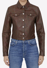 Paisley Jacquard Cropped Jacket