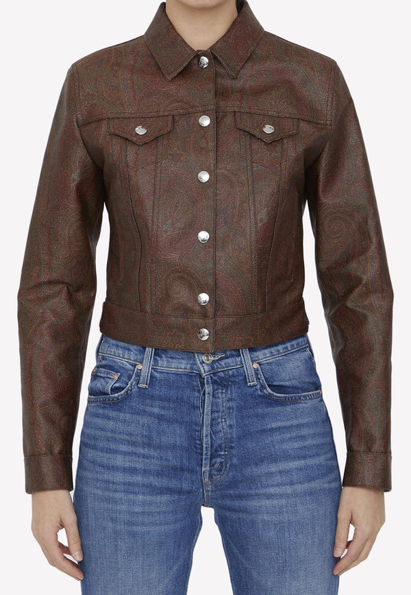 Paisley Jacquard Cropped Jacket