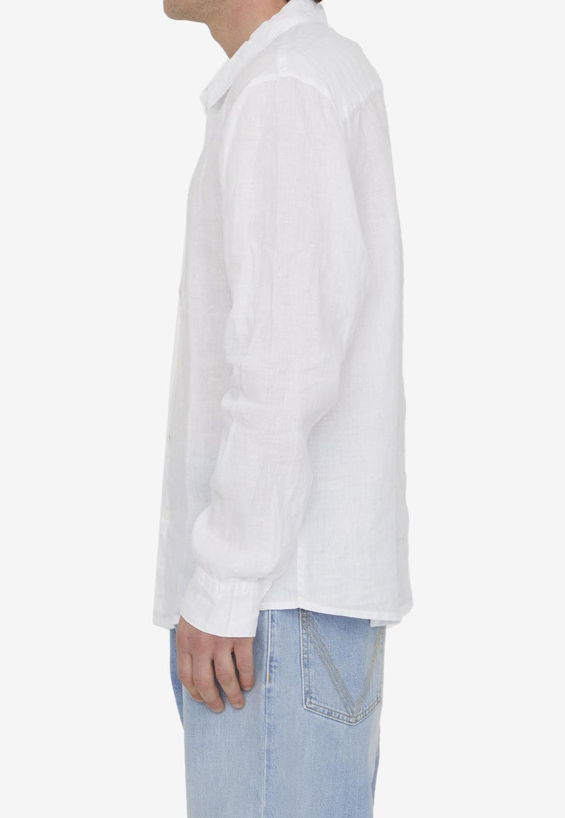 Long-Sleeved Linen Shirt