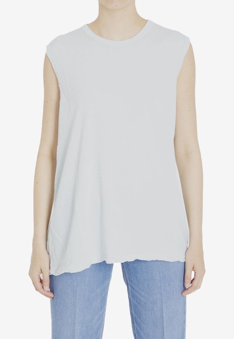 Sleeveless Solid T-shirt