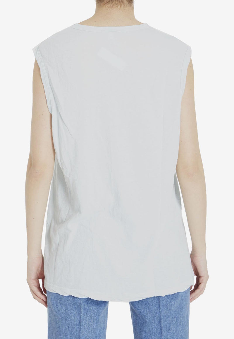 Sleeveless Solid T-shirt