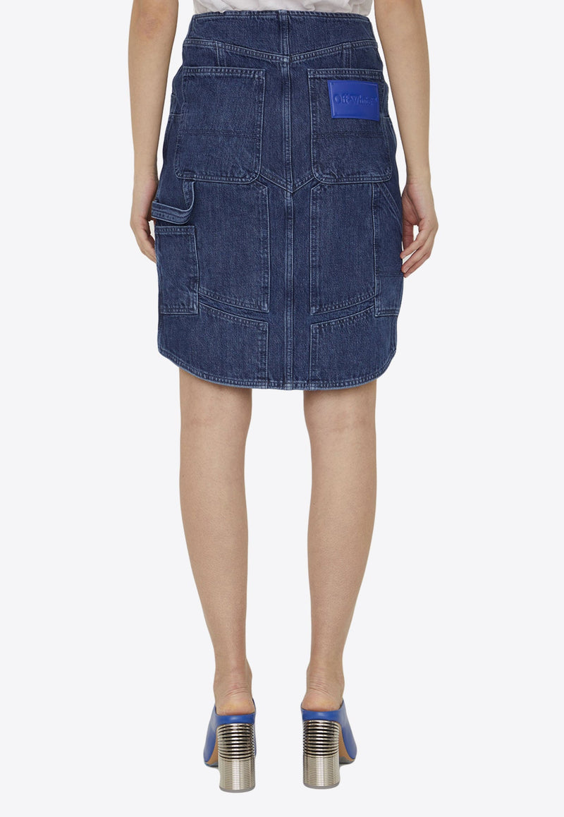 Motorcycle Mini Denim Skirt