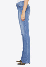 Logo Plate Bell Bottom Jeans