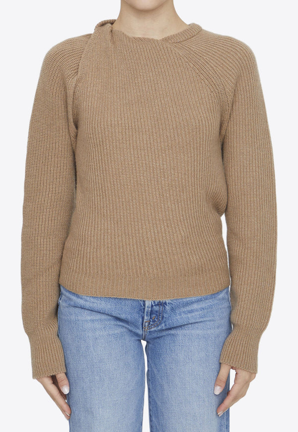 Ribbed-Knit Cashmere Sweater