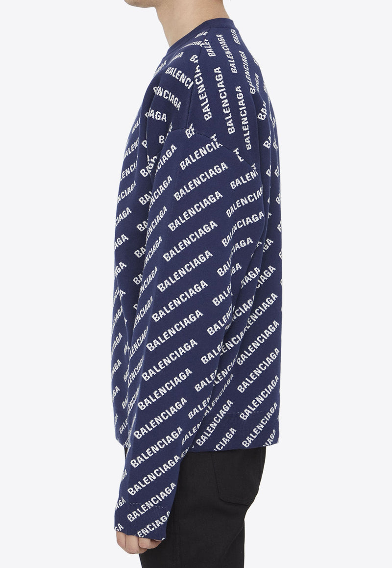 All-Over Logo Jacquard Sweater