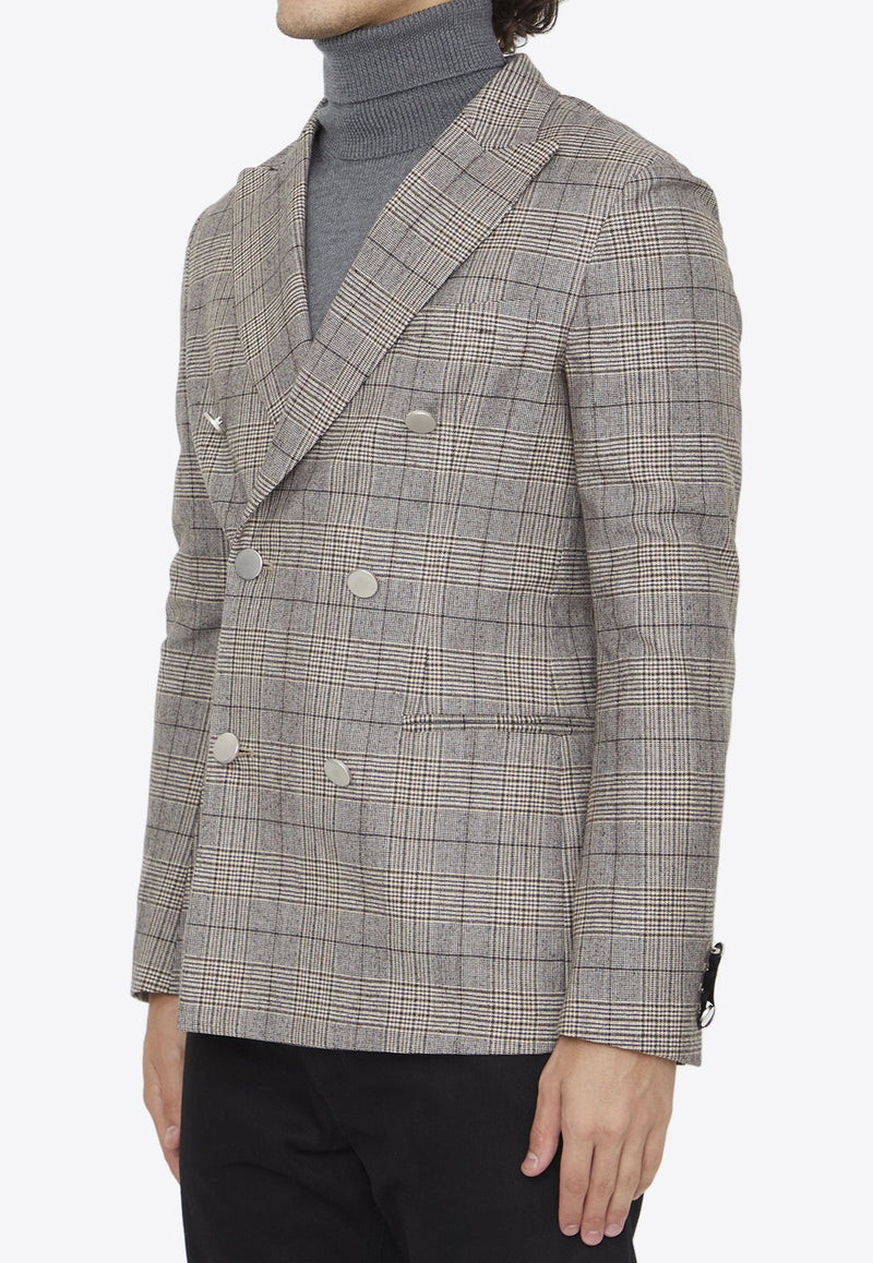 Checked Wool Blazer