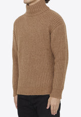 Rib-Knit Alpaca Sweater