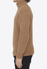 Rib-Knit Alpaca Sweater