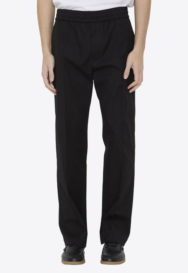 Straight-Leg Pants with V-shaped Detail