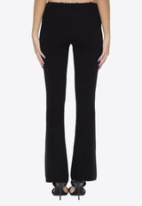 Boot-Cut Pants with Nameplate Chain Detail