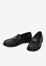 Logo-Plaque Leather Loafers