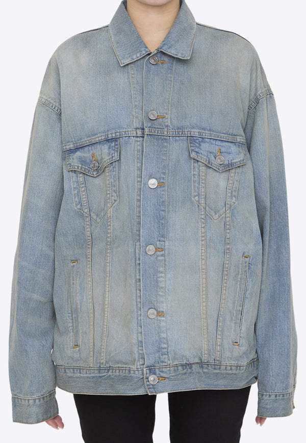 Paris Tropical Distressed Denim Jacket