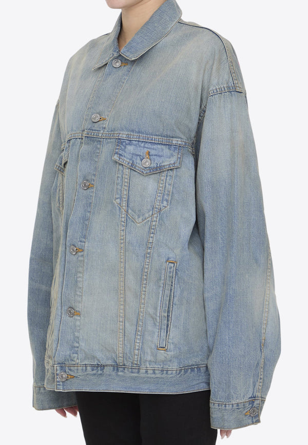 Paris Tropical Distressed Denim Jacket