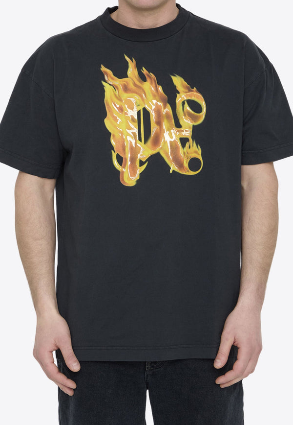 Burning Monogram Crewneck T-shirt