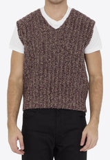 Wool and Alpaca Knitted Sweater Vest