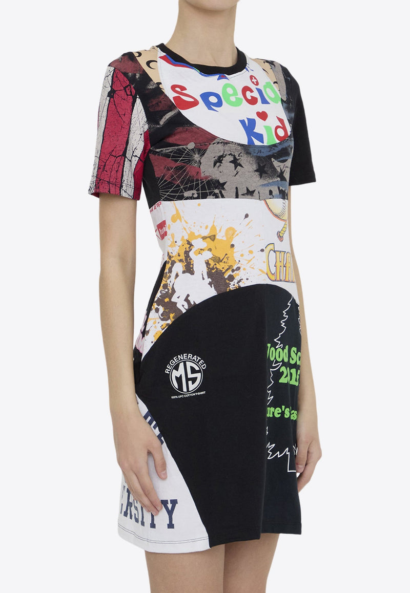 Regenerated Graphic Mini T-shirt Dress