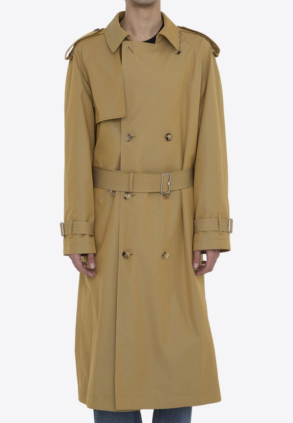 Long Gabardine Trench Coat