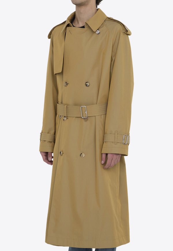 Long Gabardine Trench Coat