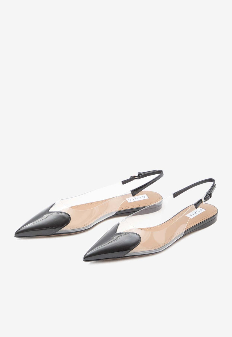 Le Coeur Slingback Flats in Patent Leather