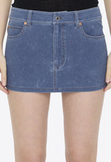 Trompe-L'oeil Denim Mini skirt