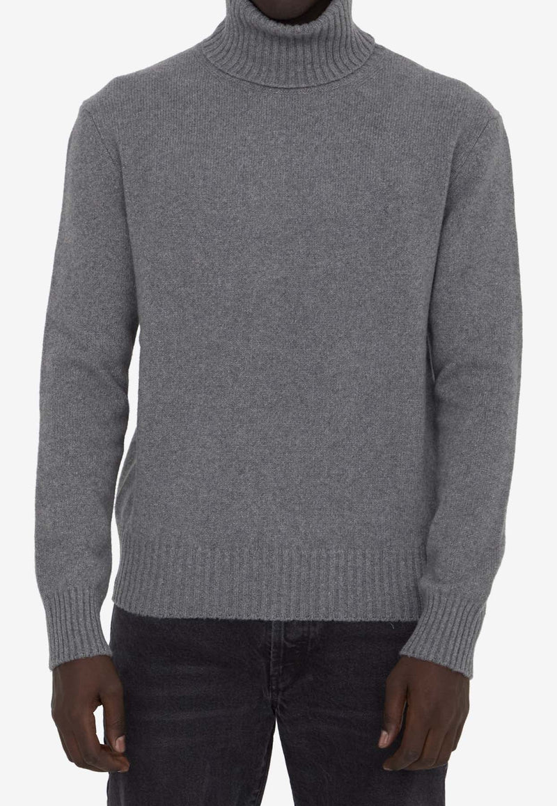 Roll-Neck Cashmere Blend Sweater