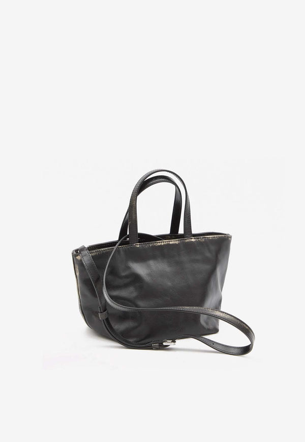 Small Punch Leather Tote Bag