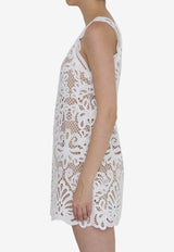 Guipure Lace Sleeveless Mini Dress