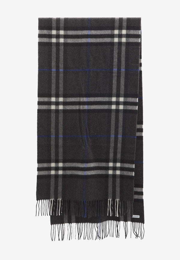 Giant Check Fringed Scarf