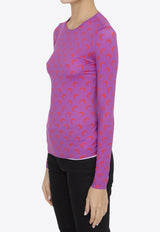 Moon Jacquard Long-Sleeved Top