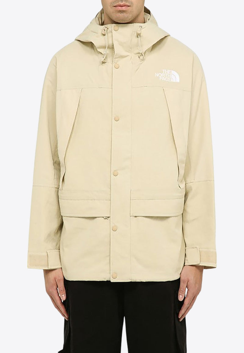 Logo Mountain Hooded Cargo Jacket