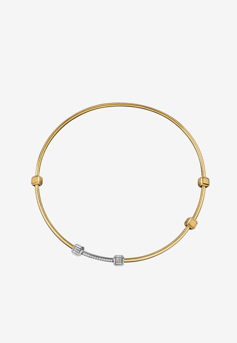 Ninety Diamond Paved Necklace in 18-karat Yellow Gold