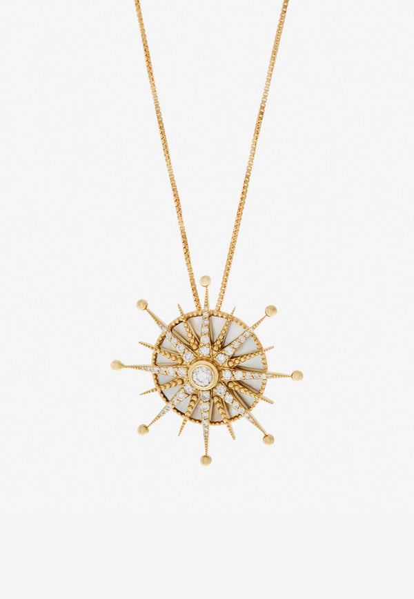 Written In The Stars Collection Wandering Star Diamond Necklace in 18-karat Yellow Gold