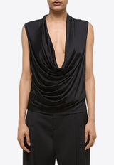 Cowl Neck Satin Top