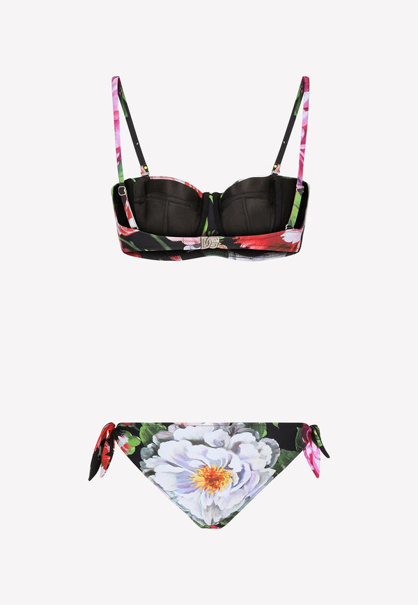 Floral Print Balconette Bikini