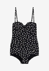 Polka Dot Print One-Piece Swimsuit