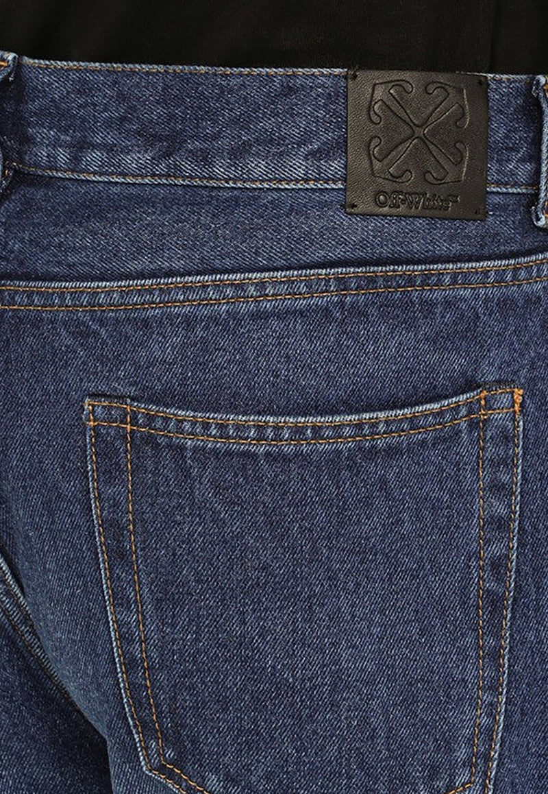 Logo Patch Straight-Leg Jeans