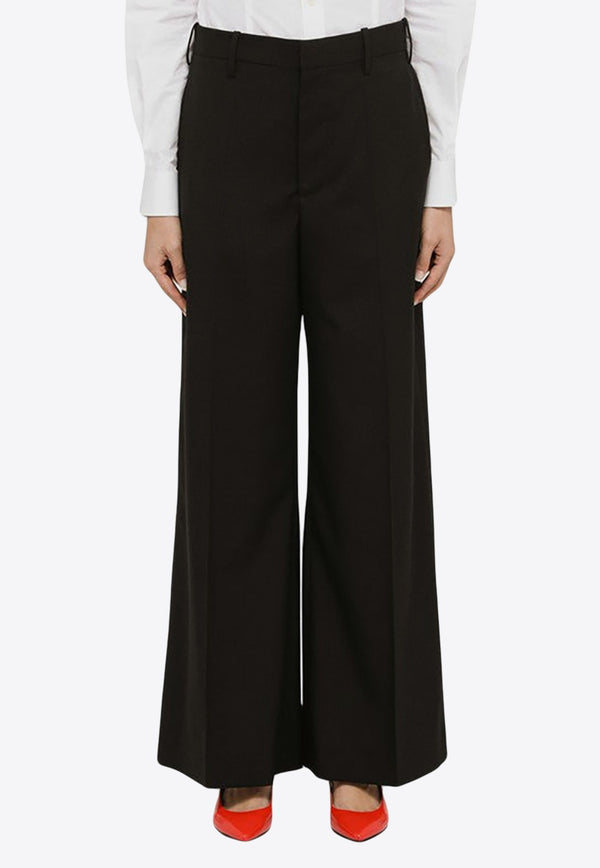 Wide-Leg Tailored Wool Pants