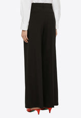 Wide-Leg Tailored Wool Pants