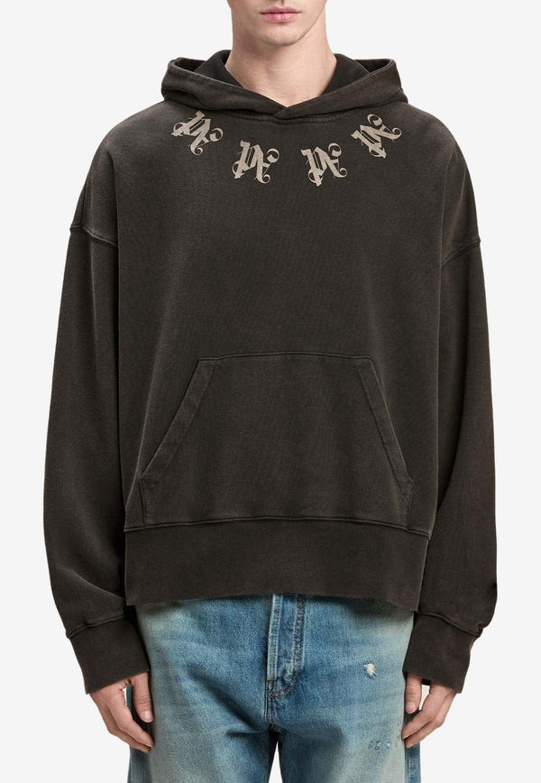 Statement Monogram Print Hooded Sweatshirt