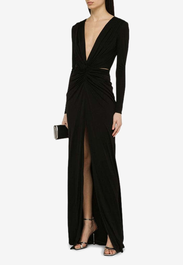 Brienne Draped Silk-Blend Dress