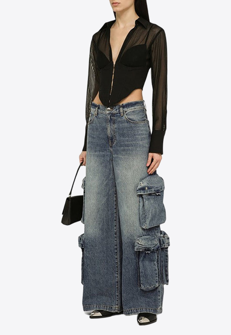 Straight-Leg Cargo Jeans