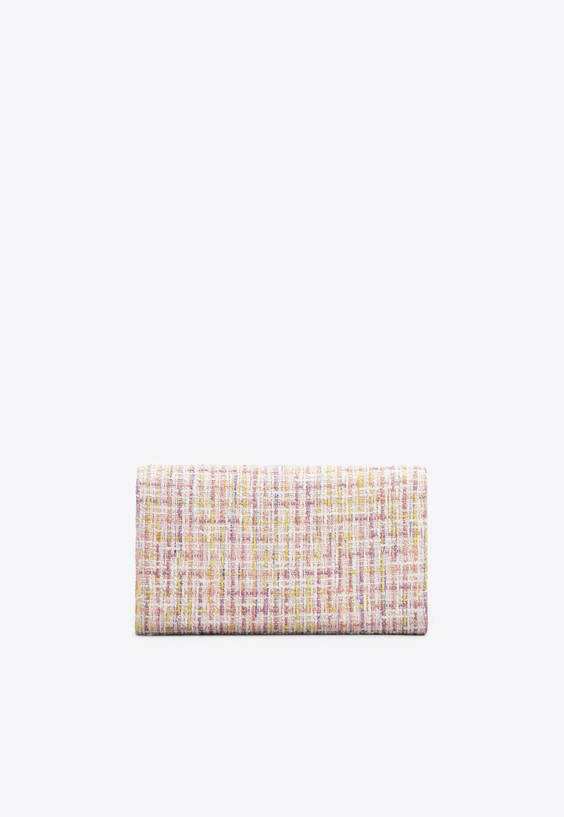 Crystal Embellished Buckle Clutch