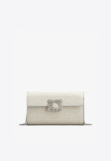 Flower Strass Buckle Clutch Bag