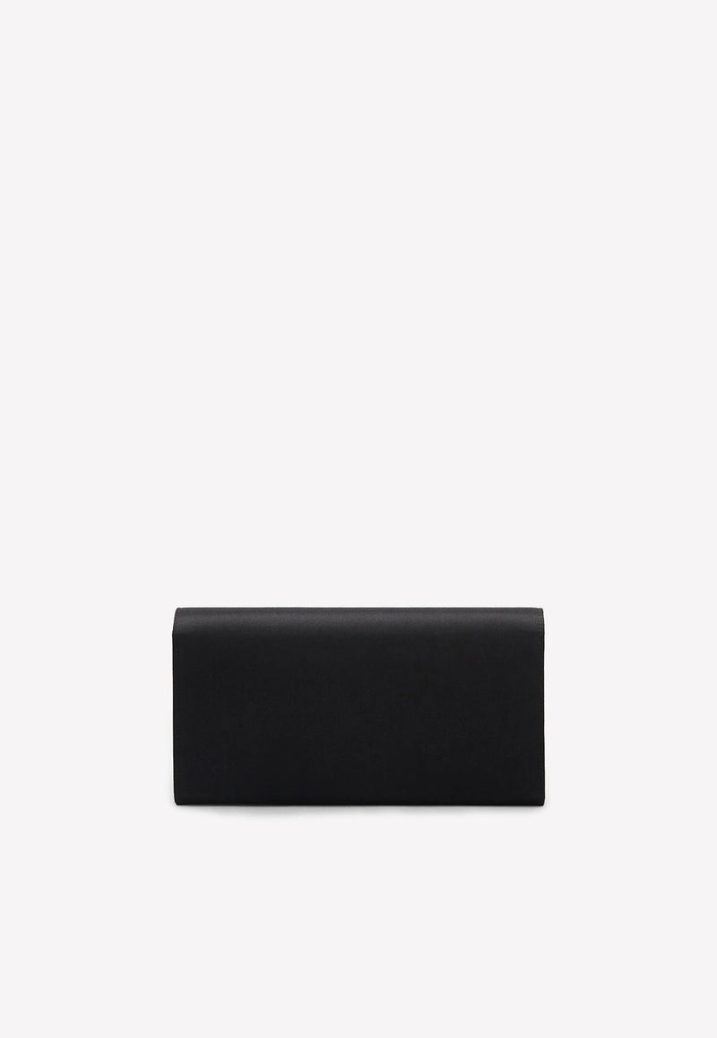 Broche Vivier Buckle Clutch in Satin