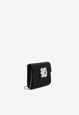 Mini Bouquet Crystal Buckle Clutch in Satin