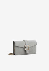 Miss Vivier Crystal Buckle Clutch in Glitter Fabric