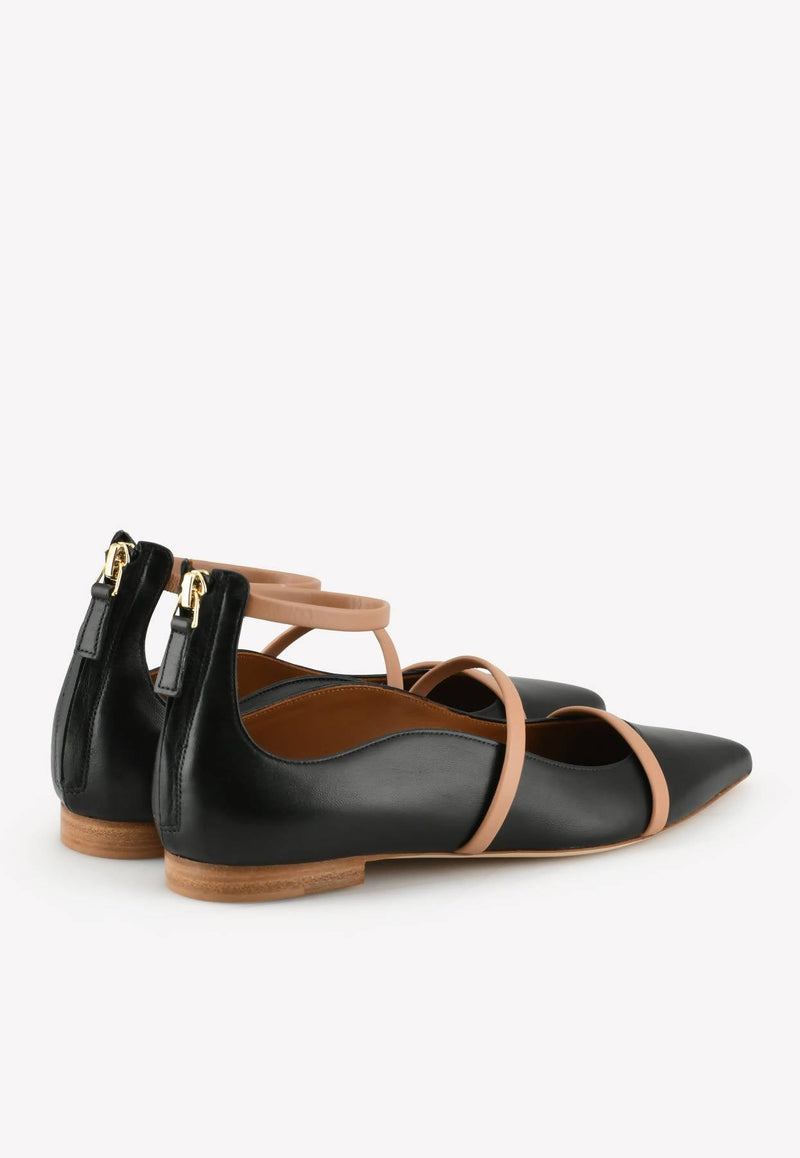 Robyn Pointed-Toe Flats in Nappa Leather