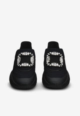 Viv' Run Light Crystal Embellished Buckle Sneakers