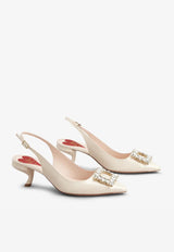 Virgule 55 Slingback Pumps in Patent Leather